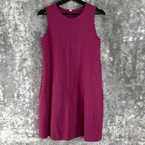 Uniqlo Size S Cotton Blend Mini Shift Dress Purple Sleeveless Casual Pullover